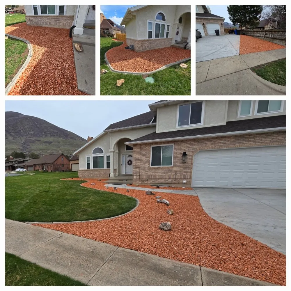 Professional yard cleanup service with custom design in Kaysville, UT by MJ Landscape and Maintenance