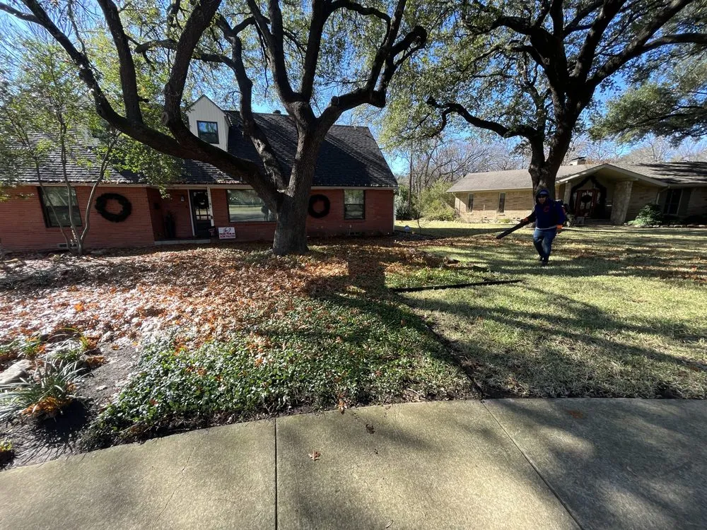 Professional landscape installation in Garland, TX by MJ Lawn Care and Gutter Service