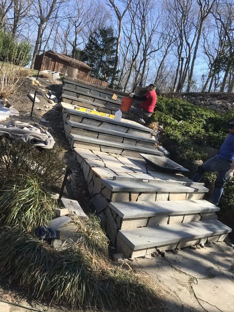 Custom garden landscaping in Huntington Station, NY by Mj New Vision Landscaping