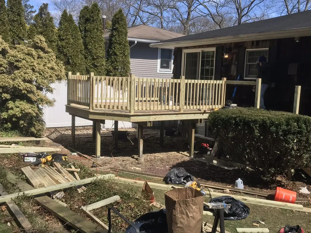 Professional residential landscaping with custom design in Huntington Station, NY by Mj New Vision Landscaping