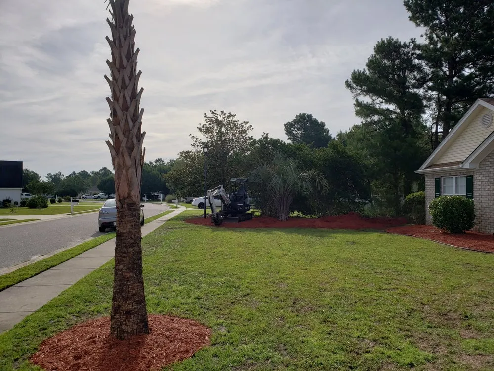 Custom garden landscaping in Myrtle Beach, SC - mjg trucking & excavating