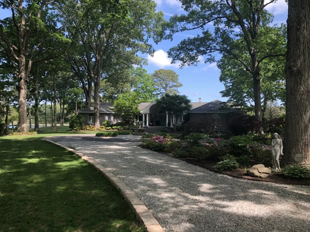 Custom garden landscaping for year-round maintenance in Chesapeake, VA by MJ's Lawn Service