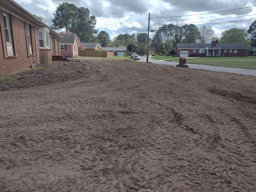 Reliable landscape installation in Suffolk, VA by MK Tractor Services