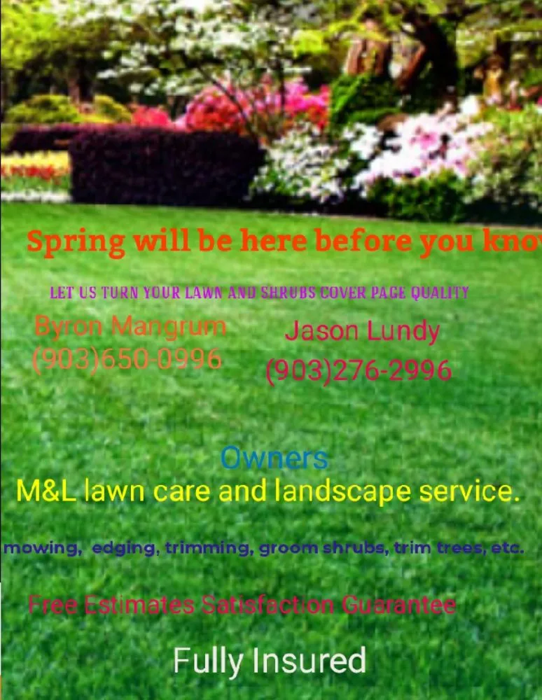 Top-rated lawn mowing service in Bloomburg, TX - M&L Lawn Care Service