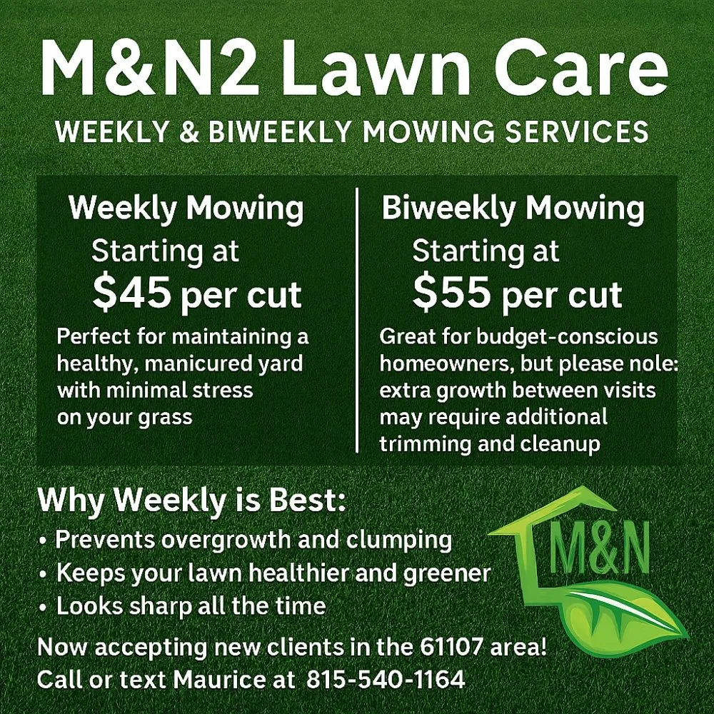 Local yard maintenance in Rockford, IL - M&N2 Lawn Care