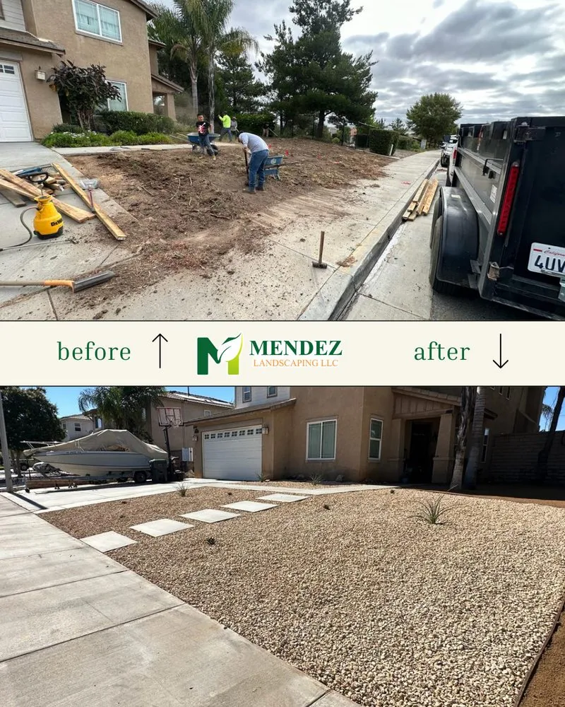 Custom landscape installation in Wildomar, CA by Méndez Landscaping