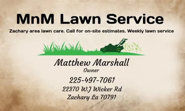 MnM Lawn Service Logo