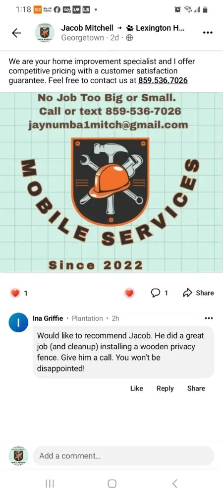 Affordable lawn mowing service in Lexington, KY - Mobile Services Handyman Home Improvements