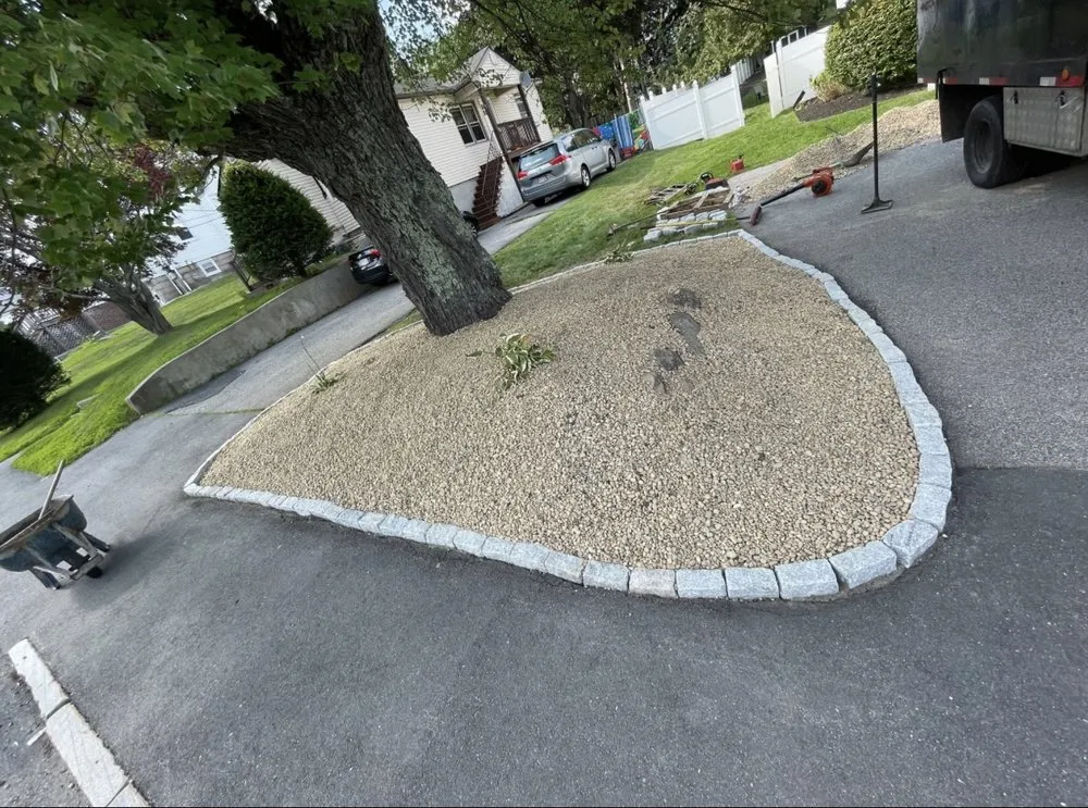 Custom landscape installation with custom design across Marlborough, MA - Modern Grounds Landscape & Hardscape