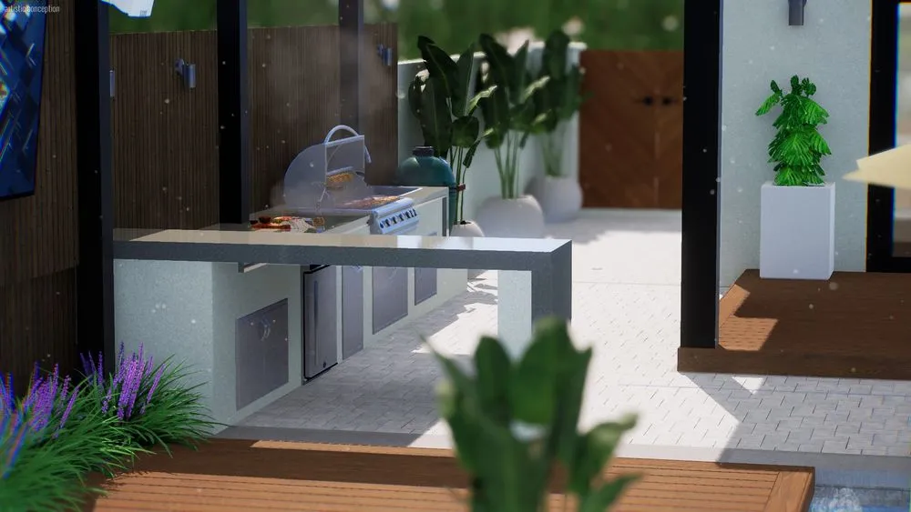 Expert lawn mowing service for outdoor upgrades in Santa Clarita, CA by Modern Landscape Development