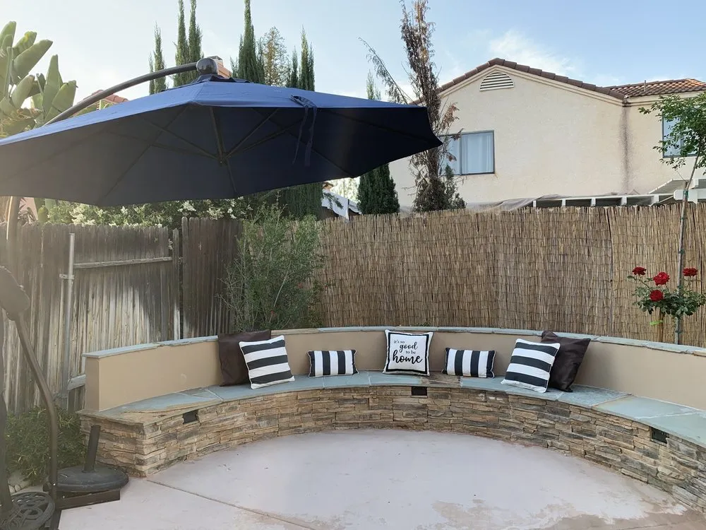 Custom garden landscaping with custom design in Redlands, CA by Modern Landscape