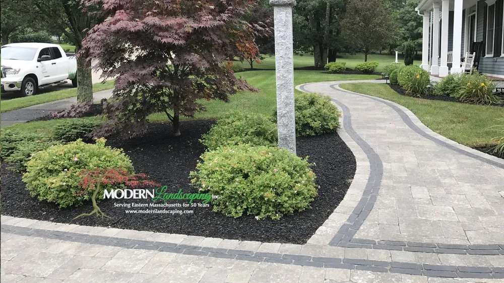 Custom residential landscaping for outdoor upgrades in North Easton, MA by Modern Landscaping