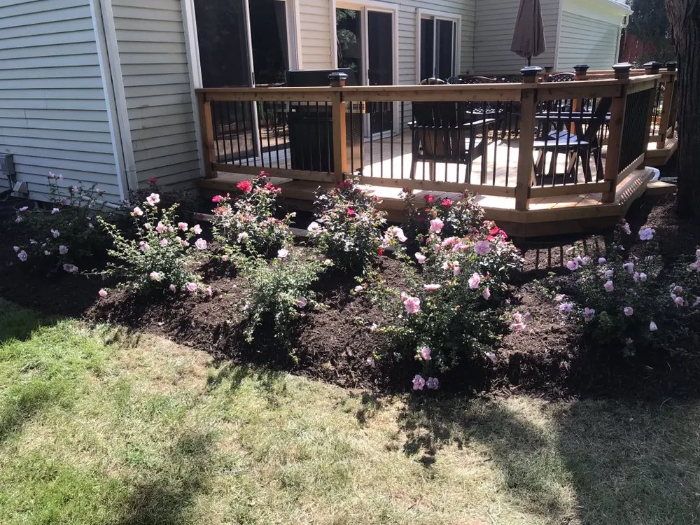 Custom garden landscaping in Birmingham, MI by Modern Tree & Landscape