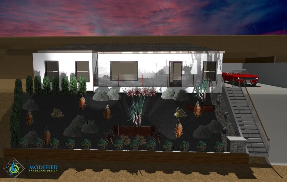 Custom residential landscaping in San Carlos, CA by Modified Landscape Design