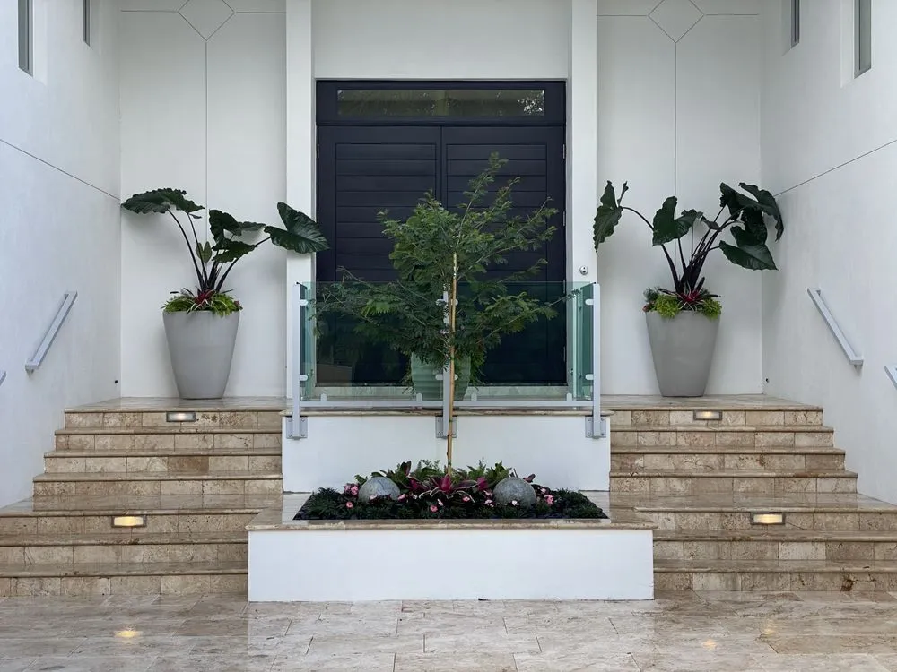 Professional landscape installation in Lehigh, FL by Monarca Gardens