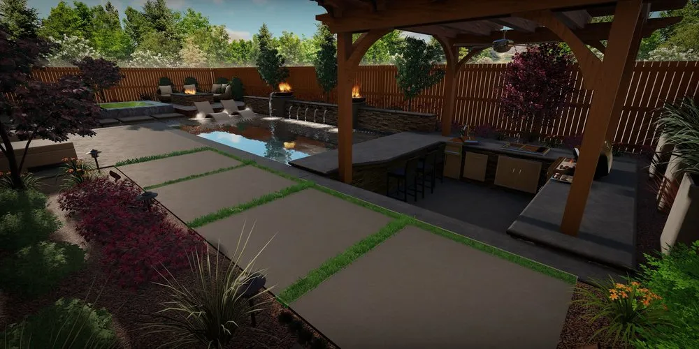 Custom garden landscaping in Fresno, CA by Monarca Landscape & Design