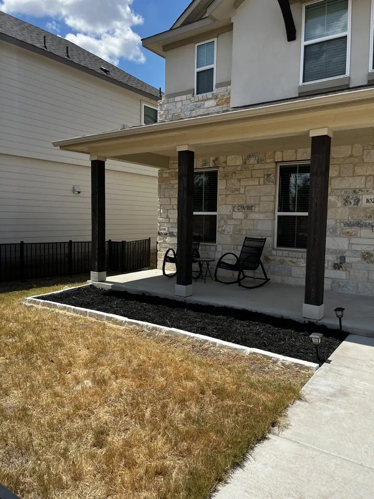 Custom lawn mowing service with custom design in Dripping Springs, TX by Mondragon Landscaping