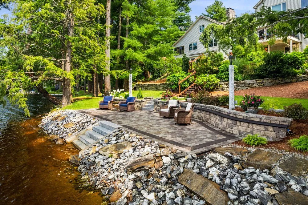 Custom yard maintenance for year-round maintenance in Spencer, MA by Monette Landscaping & Construction
