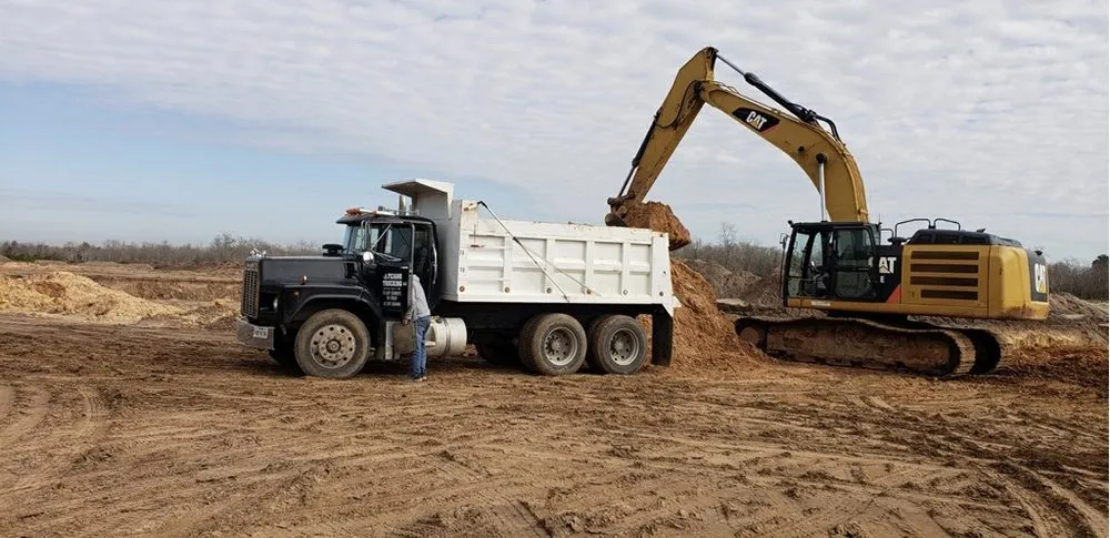 Local outdoor landscaping in Fresno, TX by Monge Trucking Sand Pit