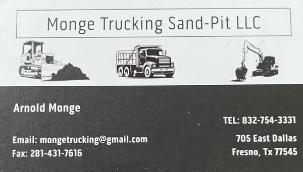 Monge Trucking Sand Pit Logo