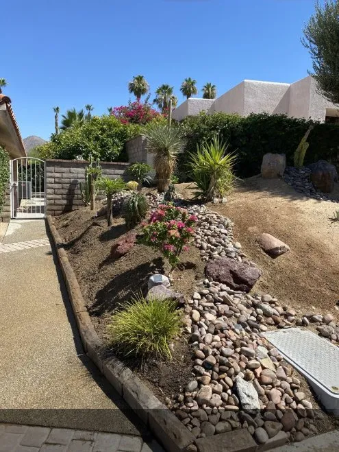Custom landscape installation in Rancho Mirage, CA - Monico’s Maintenance