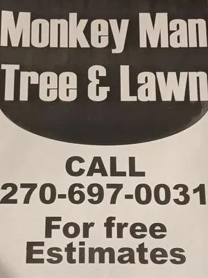 Monkey Man Tree And Lawn Logo