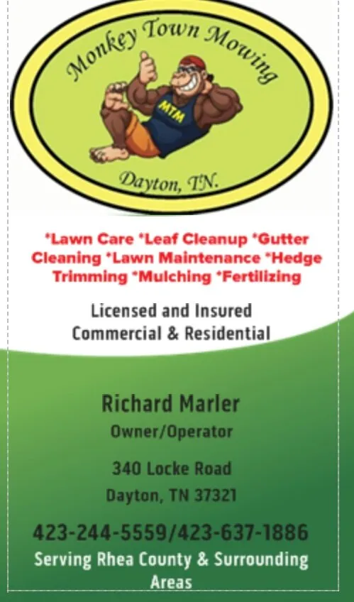 Custom yard cleanup service experts serving Dayton, TN - Monkey Town Mowing