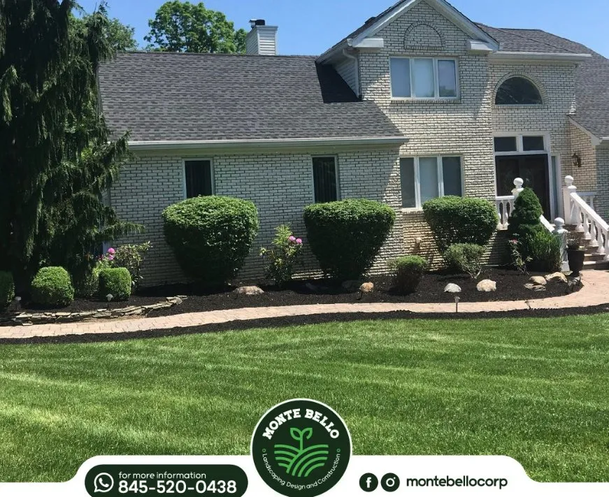 Local lawn care service with custom design in New City, NY by MonteBello Landscaping & Construction