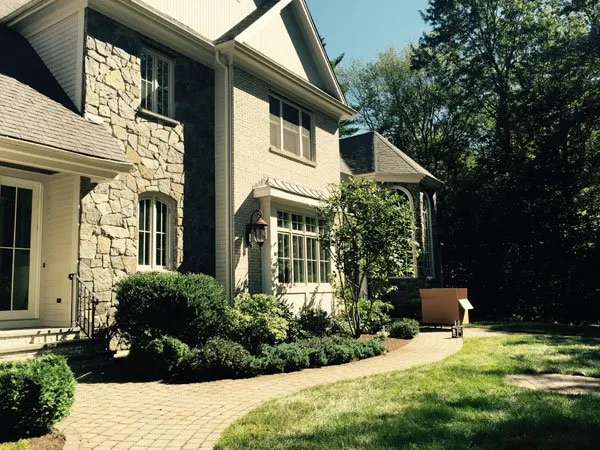 Custom garden landscaping for homes in Framingham, MA by Monteiro And Sons Landscape Services
