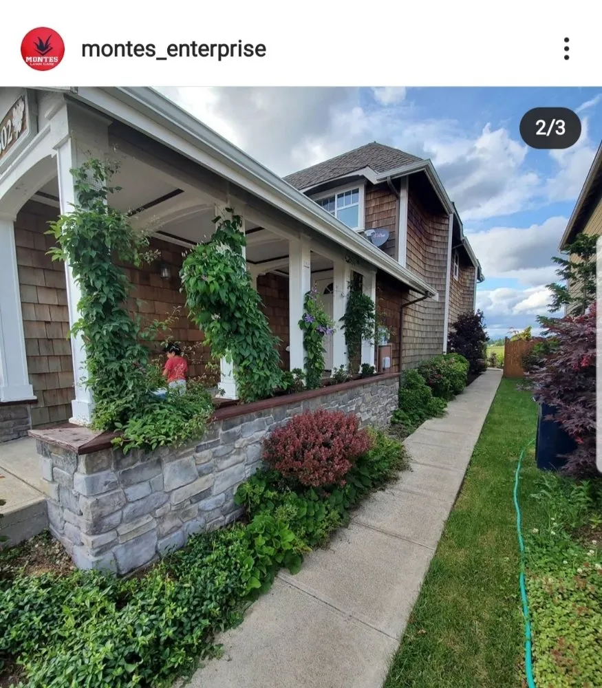 Affordable garden landscaping in Lynden, WA by Montes Lawn Care & Landscape