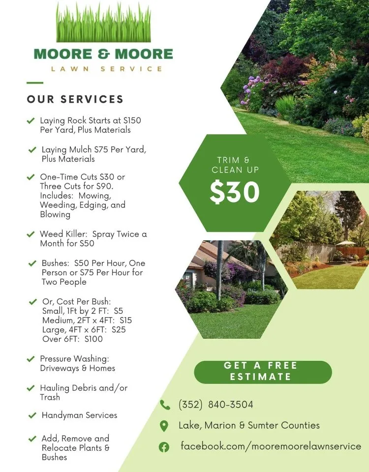 Reliable lawn care service for outdoor upgrades across Summerfield, FL - Moore And Moore Lawn Care
