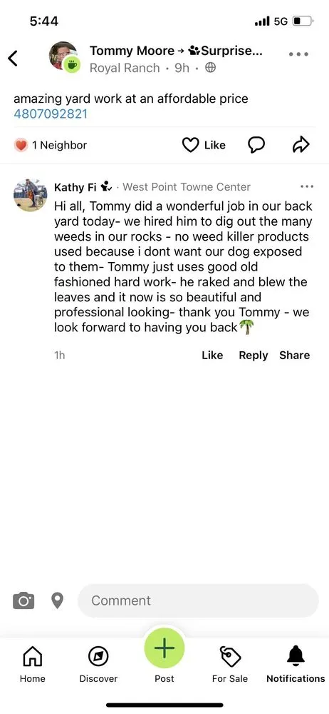 Reliable lawn mowing service experts serving Litchfield Park, AZ - Moore Yard Care