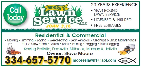 Expert lawn care service in Prattville, AL - Moore's Lawn Service