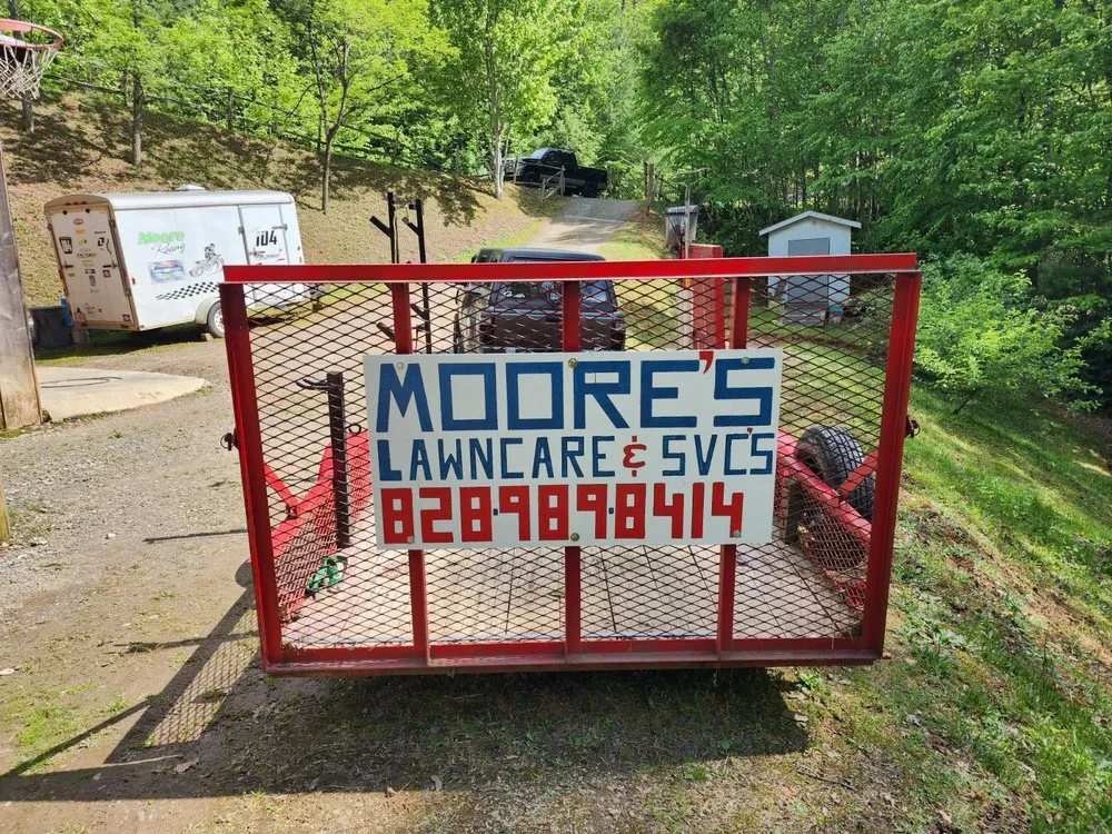 Professional outdoor landscaping with custom design in Leicester, NC by Moore's Lawncare and Services