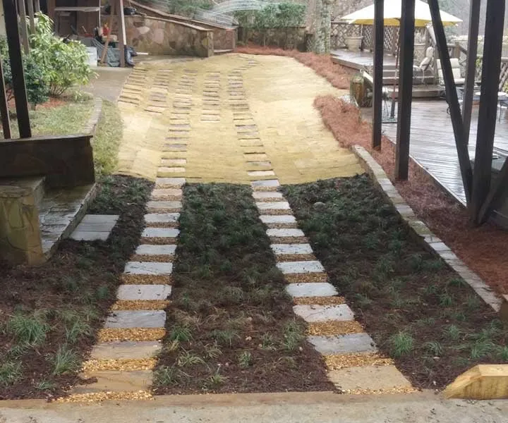 Custom garden landscaping in Marietta, GA by Moreno Landscape