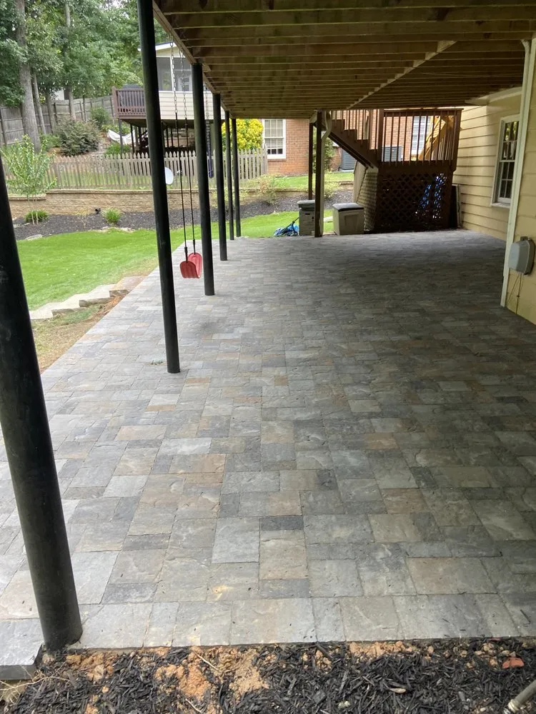 Custom residential landscaping in Marietta, GA by Morning Dew Landscapes