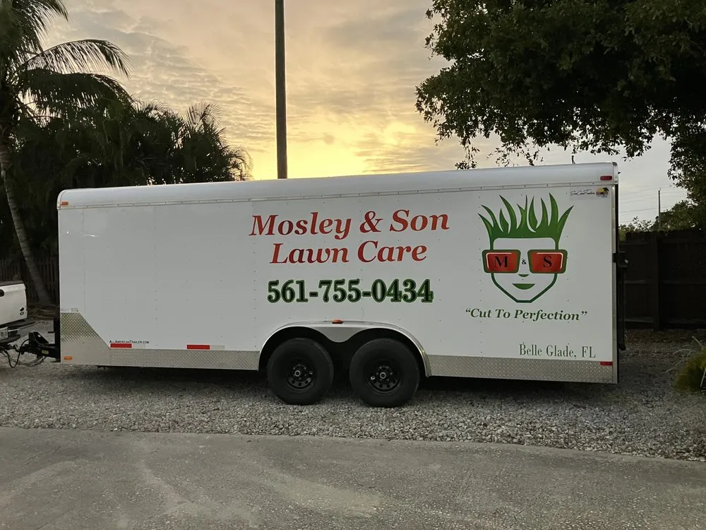 Professional yard maintenance in Belle Glade, FL by Mosley & Son Lawn Care