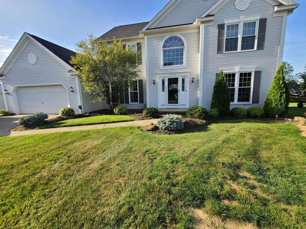 Custom outdoor landscaping in Norton, OH by Moss Field Services