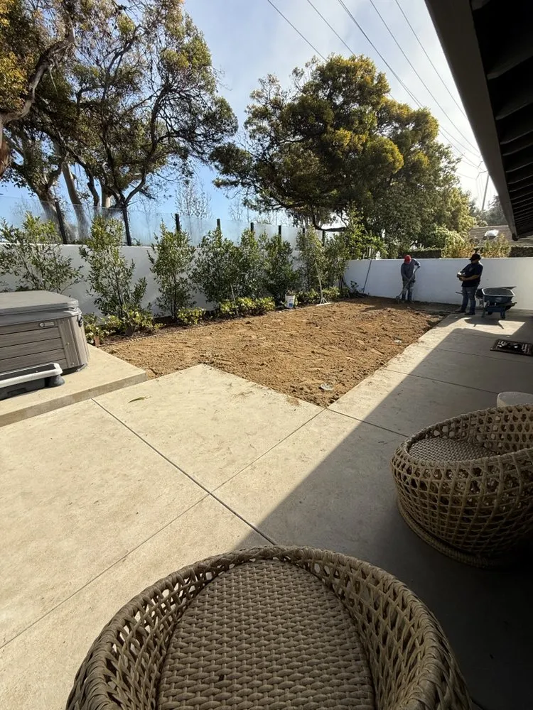 Custom yard cleanup service for outdoor upgrades in Santa Ana, CA by Motas Builders & Landscapes
