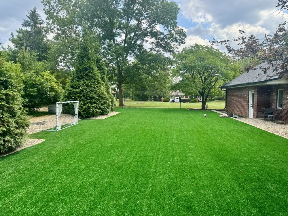 Professional lawn mowing service with custom design in Bloomington, IN by Mother Nature Landscaping