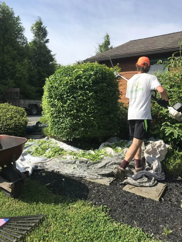 Custom outdoor landscaping for year-round maintenance in Manheim, PA by Mount Gretna Home Services