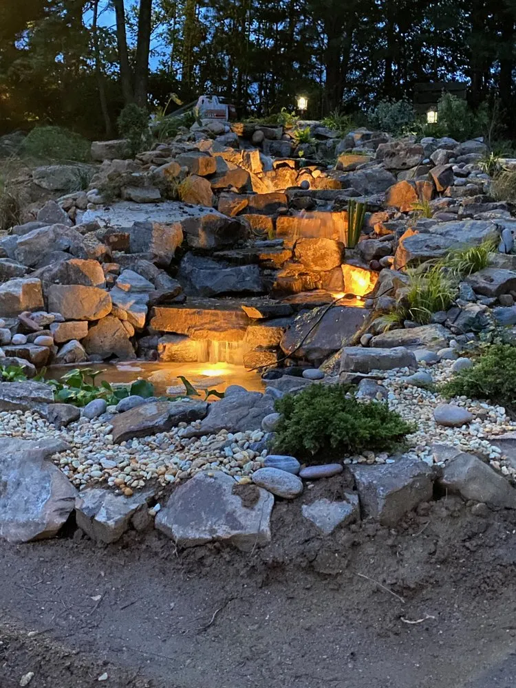 Custom landscape design with custom design across Woodstock, GA - Mountain Creek Ponds