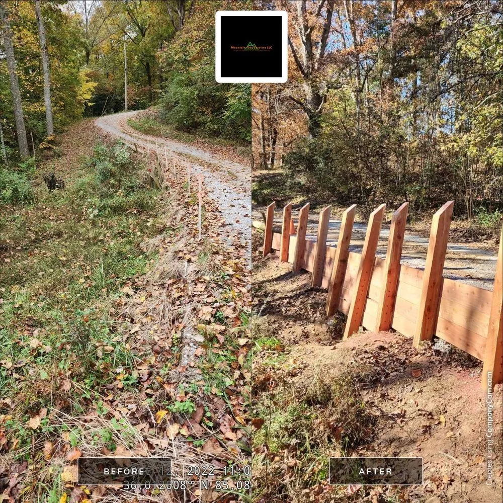 Professional yard cleanup service with custom design in Sparta, TN by Mountain-Dog Services