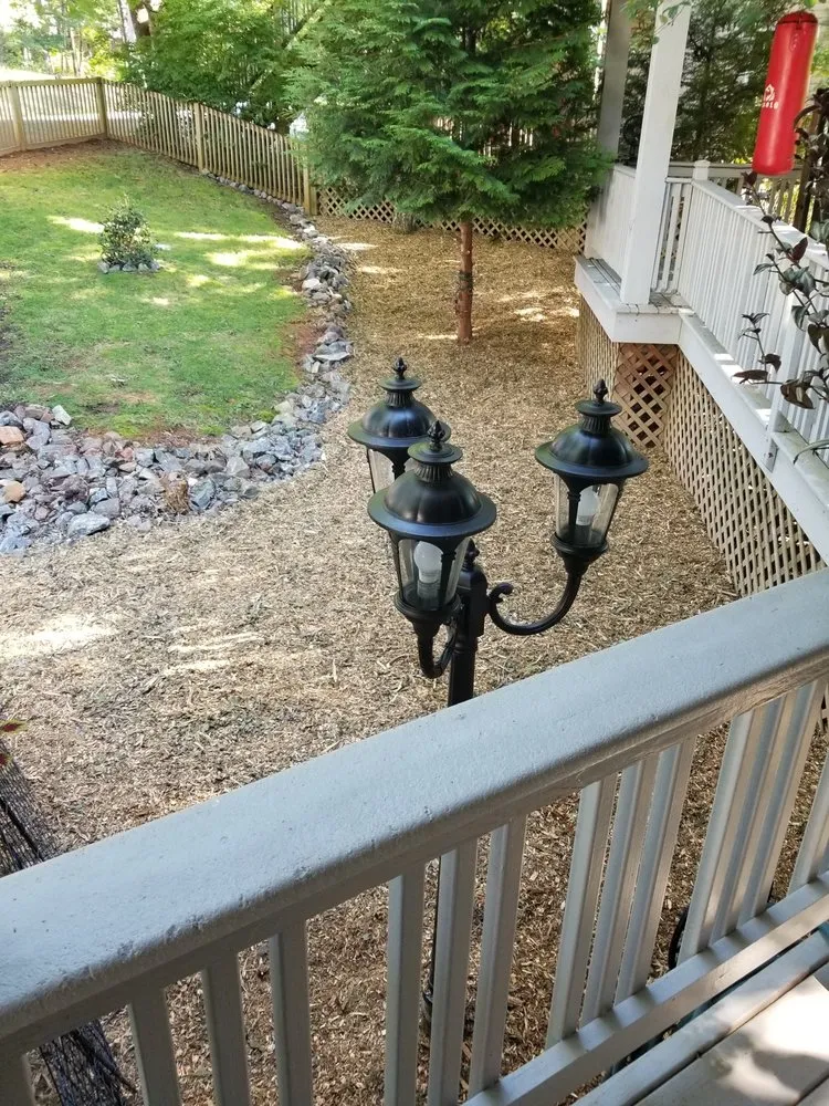 Custom landscape installation in Hiawassee, GA by Mountain Miracle Lawn Care & Home Services