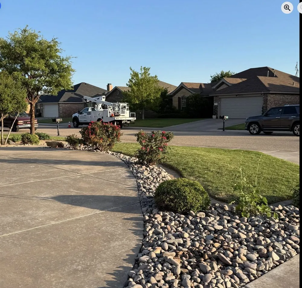 Affordable landscape design for year-round maintenance in Lubbock, TX by Mountain Movers Landscape Fence & Tree