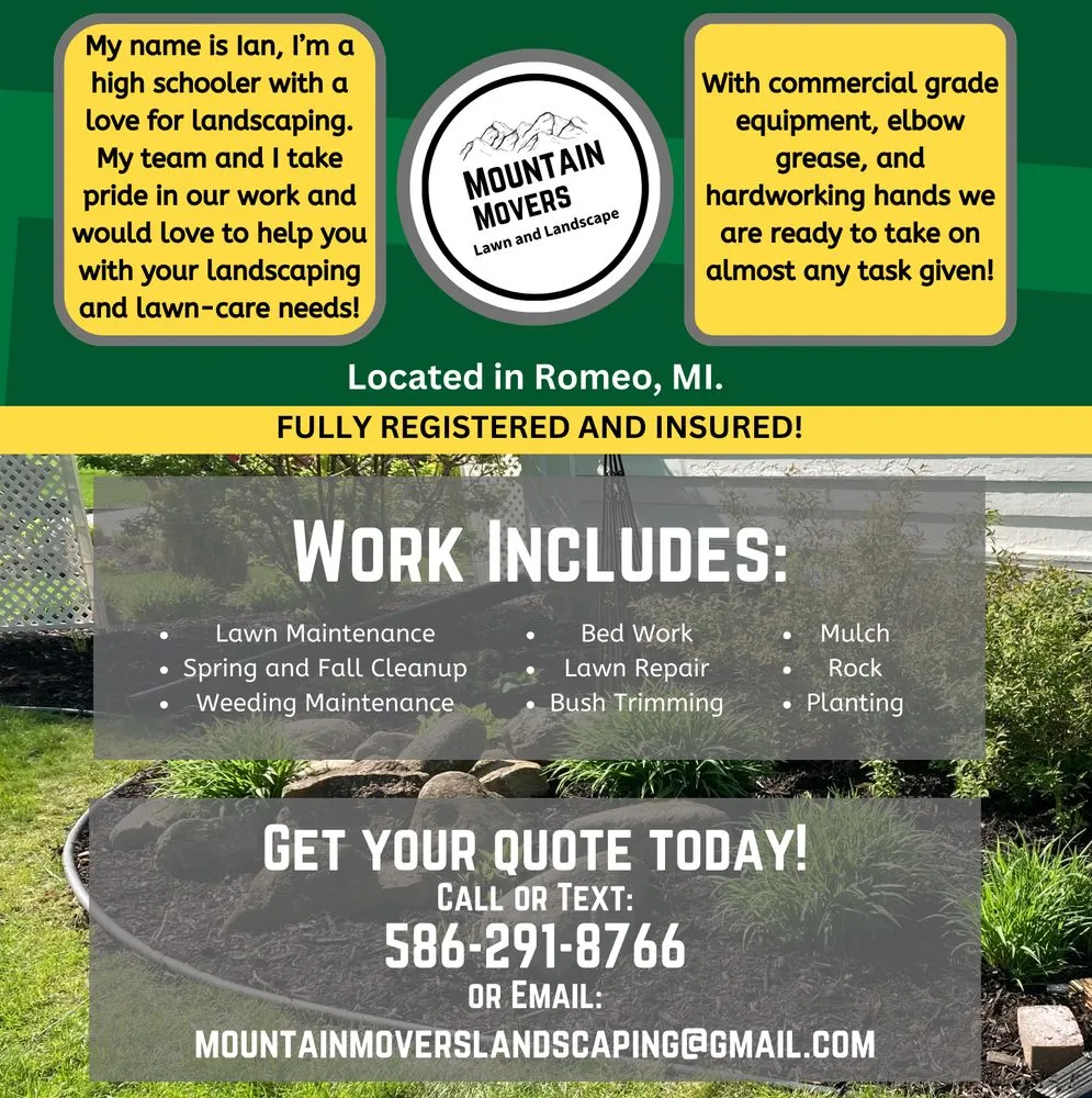 Affordable residential landscaping experts serving Romeo, MI - Mountain Movers Lawn And Landscape