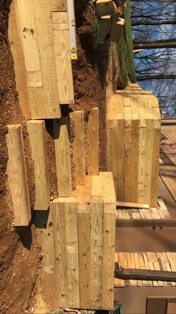 Custom outdoor landscaping with custom design in Hendersonville, NC by Mountain Top Landscaping