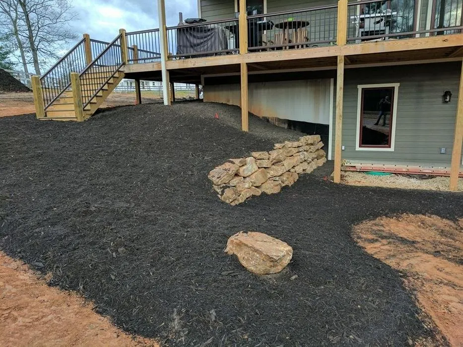 Custom landscape installation in Fairview, NC by Mountain View Landscapes
