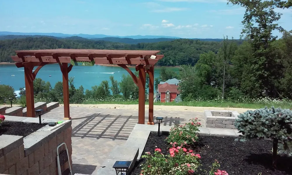 Affordable garden landscaping with custom design in Knoxville, TN by Mountain View Lawnscapes