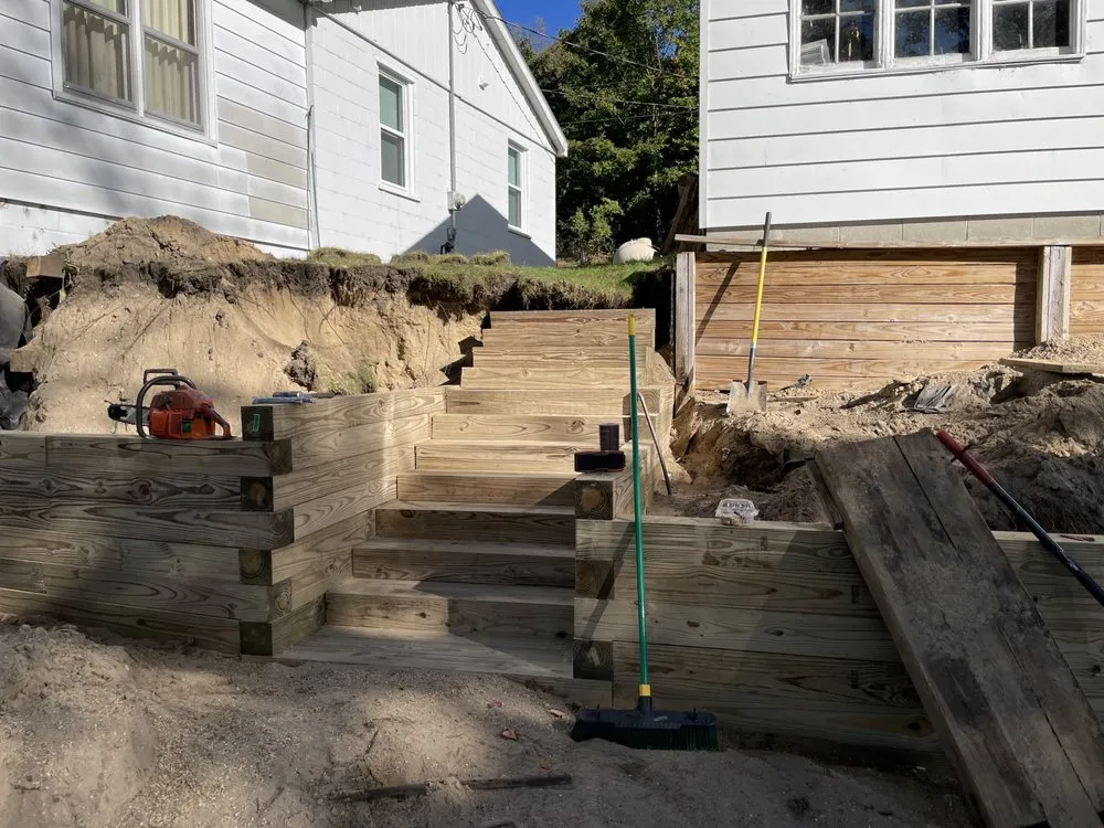 Expert outdoor landscaping with custom design in Evart, MI by Mountains Edge